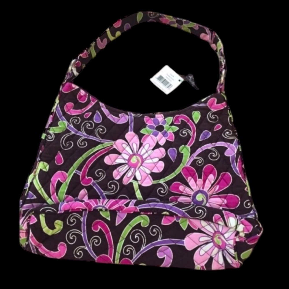 Vera Bradley Lisa B Purple Punch Quilted Cotton Handbag RETIRED - Picture 6 of 6